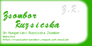 zsombor ruzsicska business card